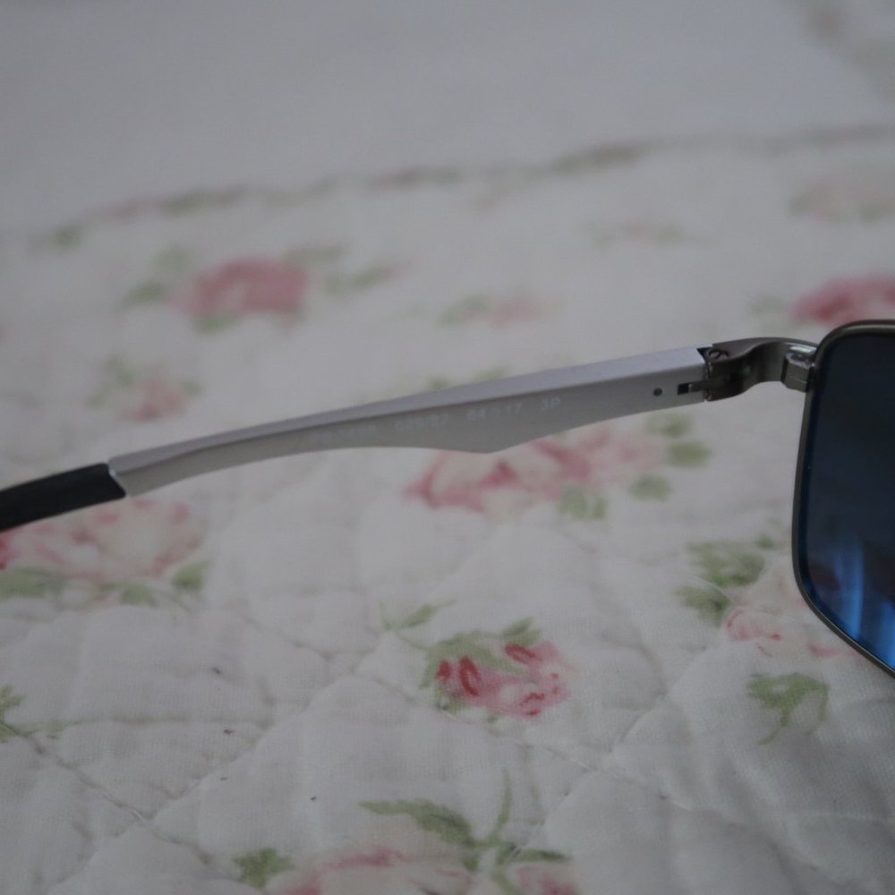 Authentic Ray-Ban Silver/Grey Rectangle Metal Sun… - image 4